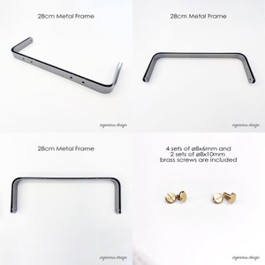 Metal frame / hardware for doctor bag with screws 15cm/19cm/23cm/28cm zdjęcie 10