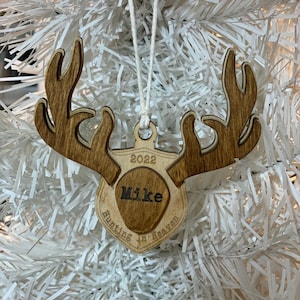 Hunting Memorial Personalized Christmas Ornaments, Ornament, Hunter, Memorial for Him, Memorial for Dad, Hunting Buddy