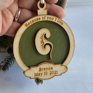 Kidney Donor Custom Christmas ornament, Kidney Transplant, personalized gift, Organ Donor gift, Organ donor, Organ Transplant, donor gift