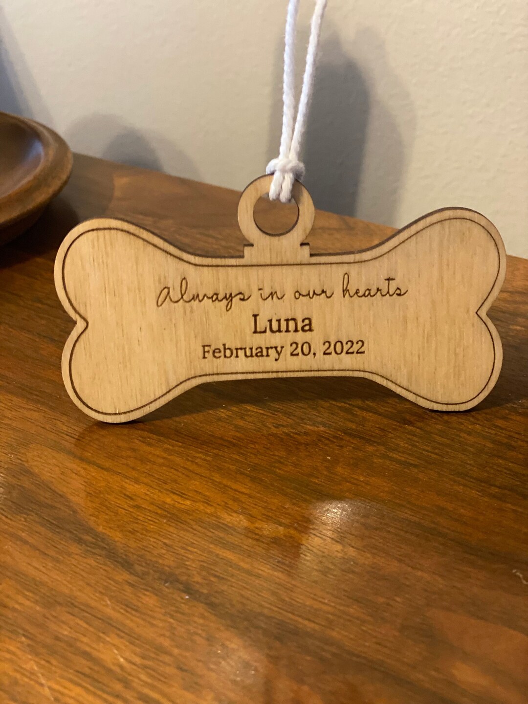 Pet Memorial Personalized Christmas Ornament, Loss of Dog, Memorial