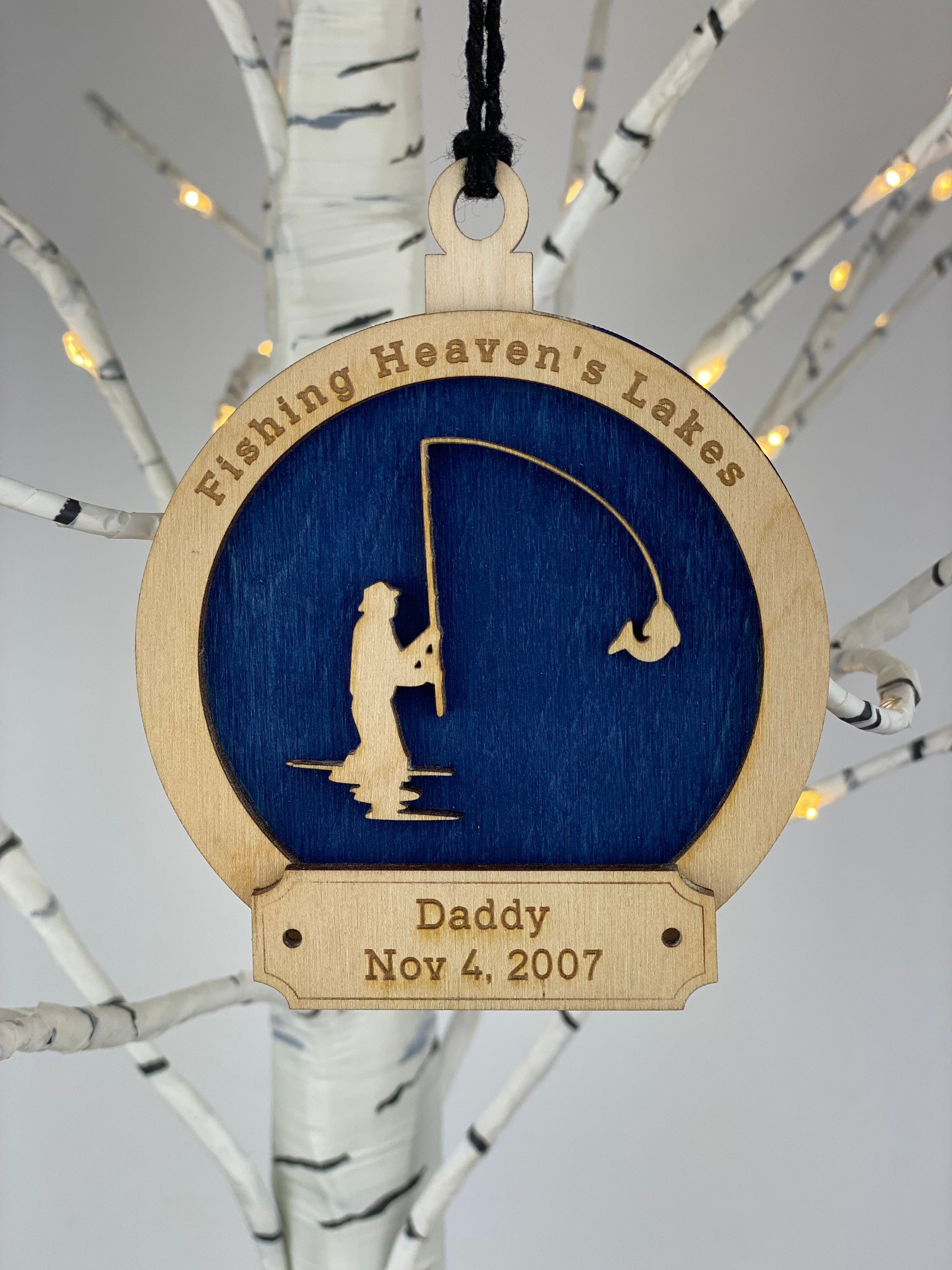 Memorial Ornament Fishing Memorial Gift in Memory Of Etsy