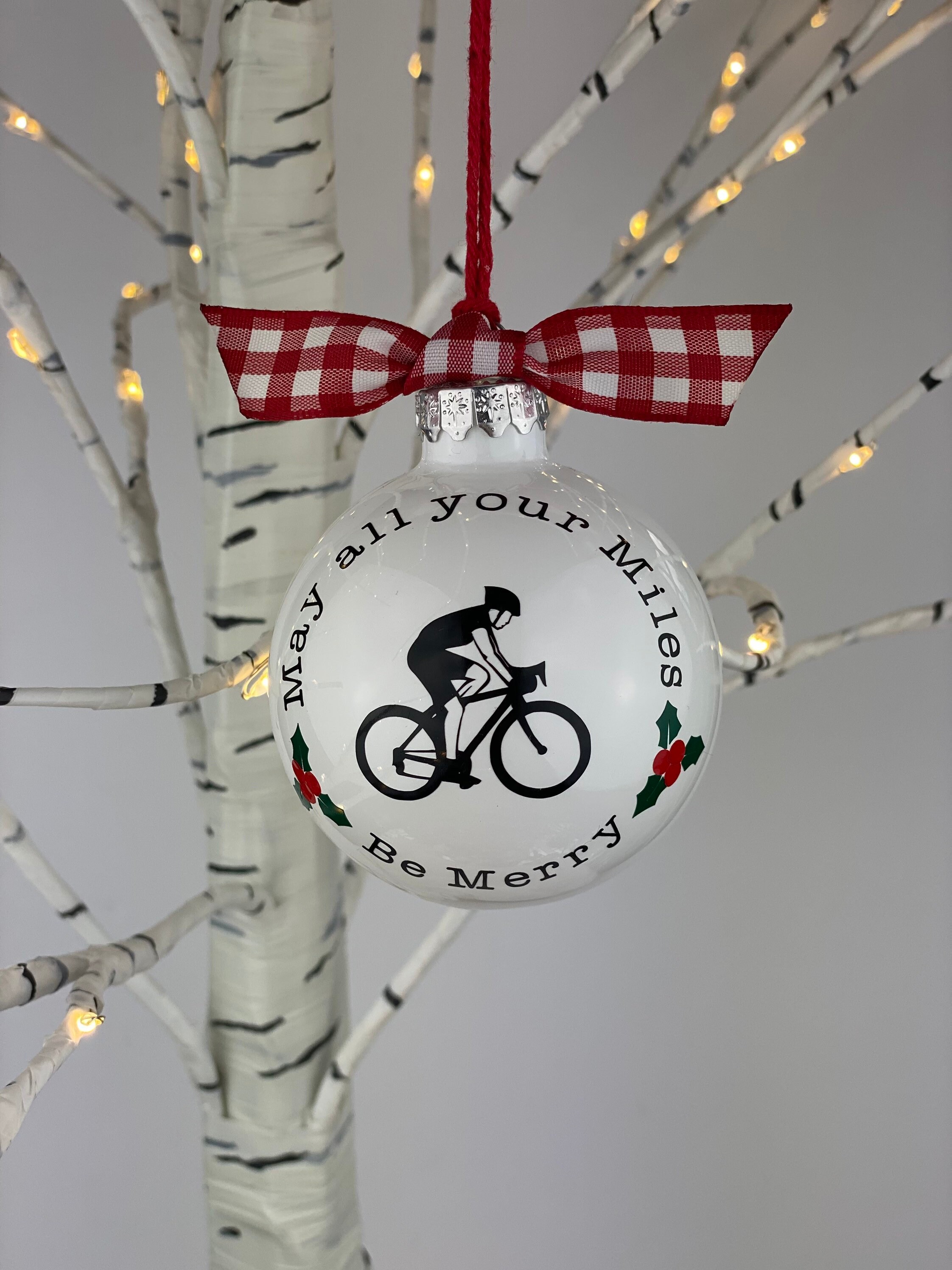 Cycling Personalized Christmas Ornament Biking Cross Country - Etsy UK