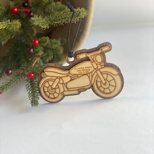 Motorcycle personalized Memorial Christmas ornament, Brother memorial gift, motorcycle memorial, Biker memorial, Dad memorial
