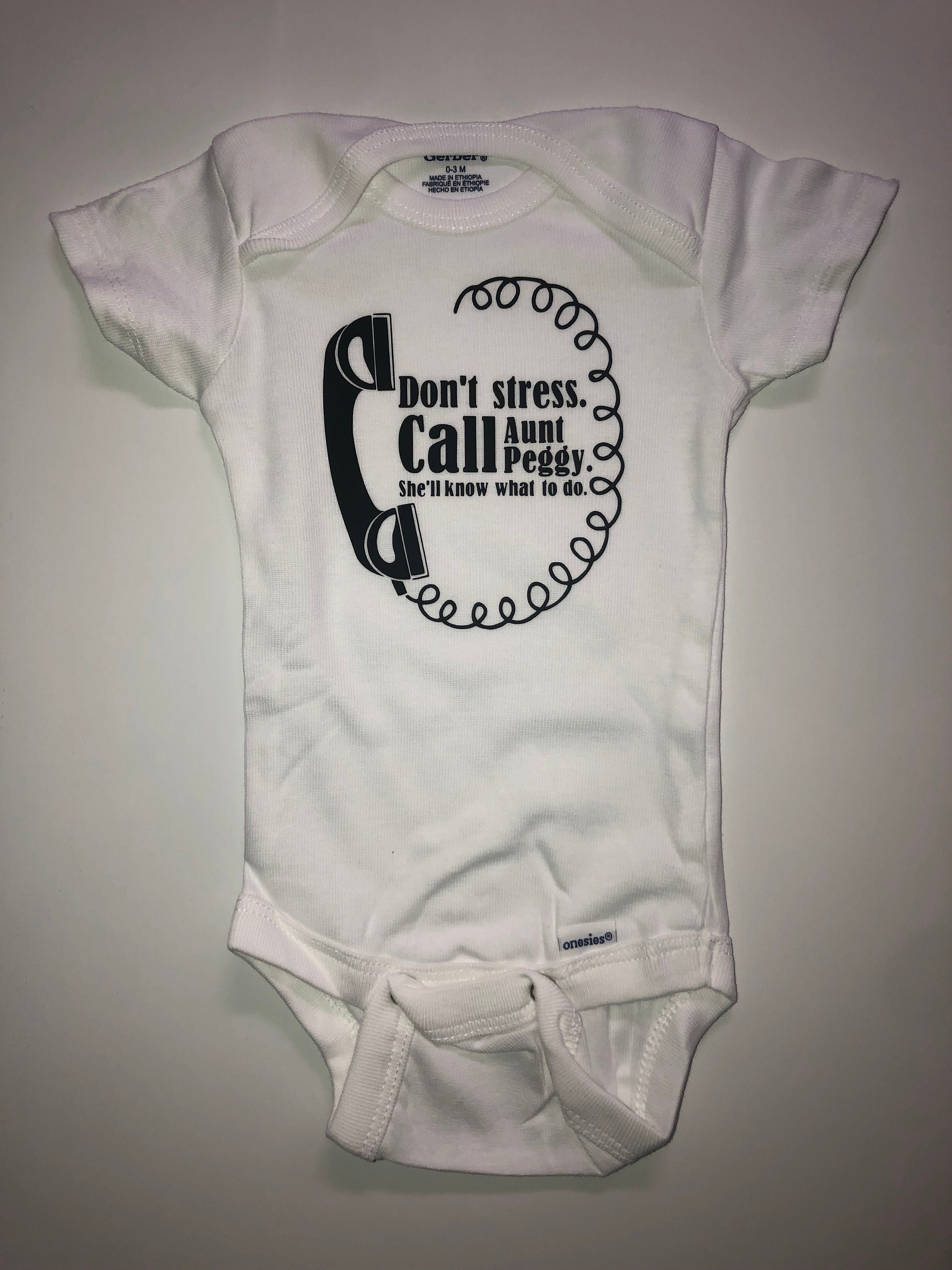 Custom black on white baby onesie Etsy