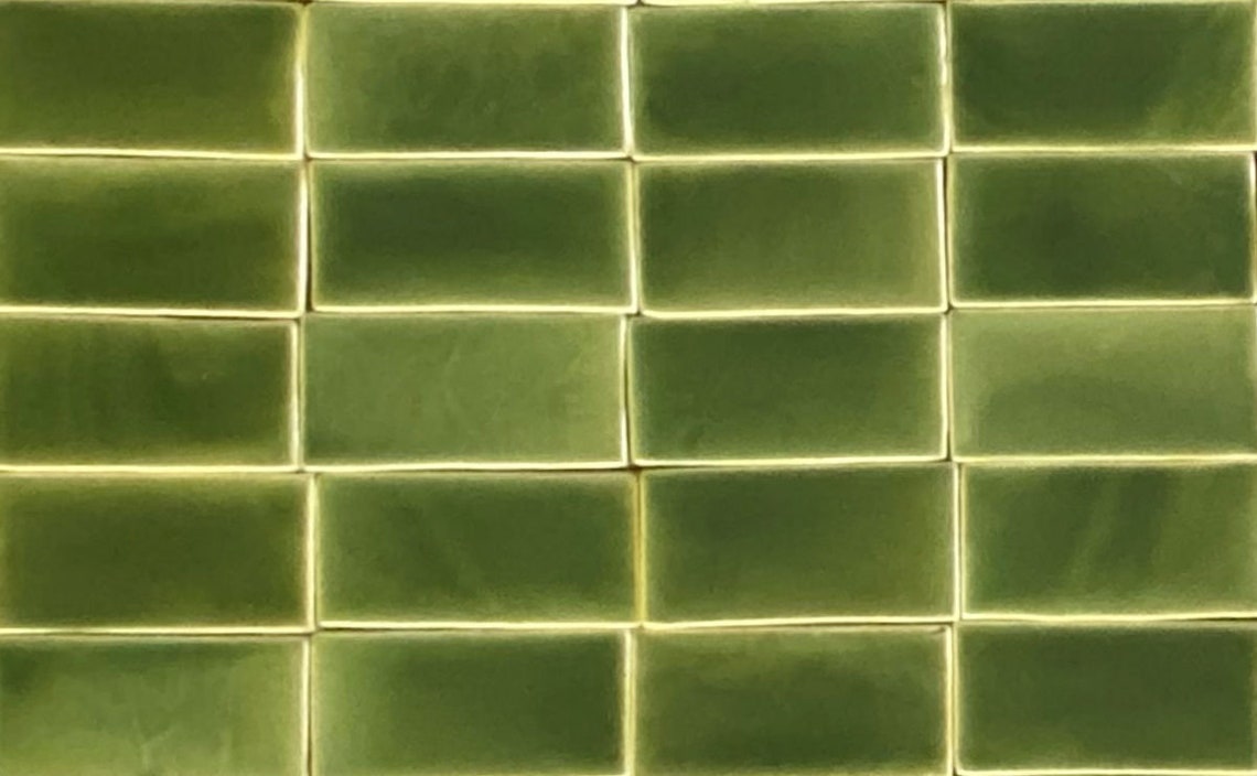 Azulejos de la chimenea victoriana hechos a mano en verde pino | Etsy