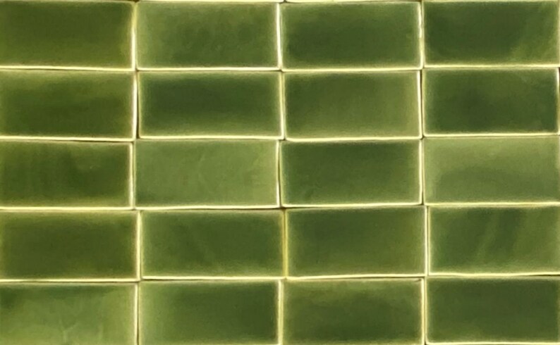 Azulejos de la chimenea victoriana hechos a mano en verde pino | Etsy