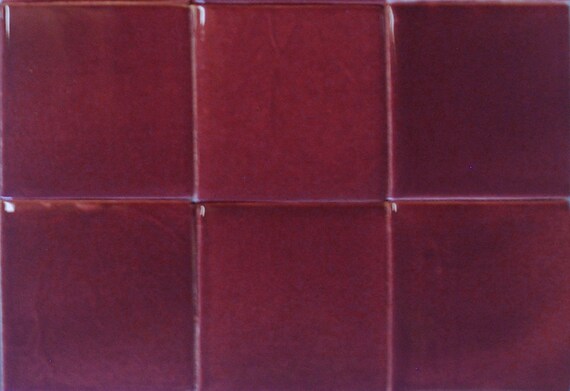 Handmade Victorian Fireplace Tiles In Berry Gloss Etsy