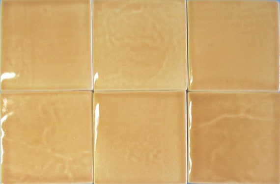 Handmade Victorian Fireplace Tiles In Mustard Gold Gloss Etsy
