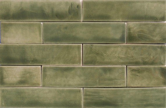 Handmade Victorian Fireplace Tiles In Ripe Olive Gloss Etsy