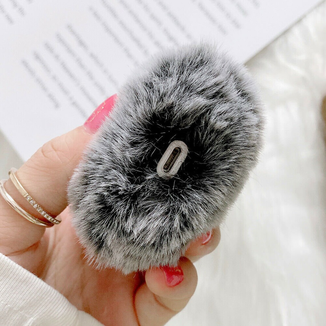 Fluffy Bunny Rabbit Plush Airpods Case Airpods 1 &amp; 2 | Etsy