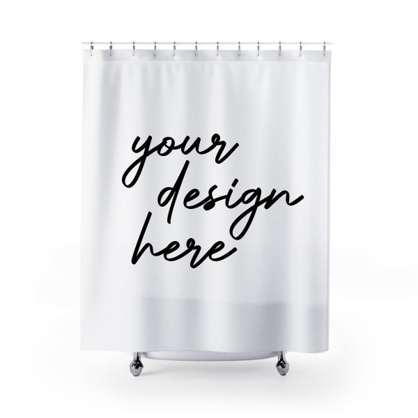 Shower Curtain Bathroom Decor Mockup Psd Easy Editable +Smart Object