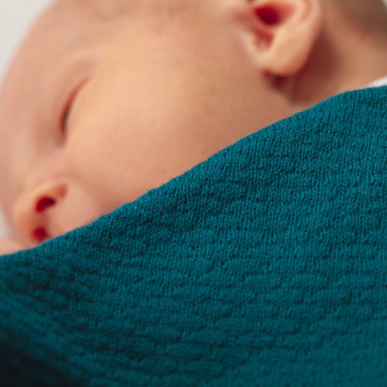 Tuck Knit Baby Blanket Cotton and Cashmere Swaddling Etsy