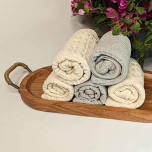 Jesse Organic Cotton Dish and Hand Towel - Perfect for Kitchen and Bathroom