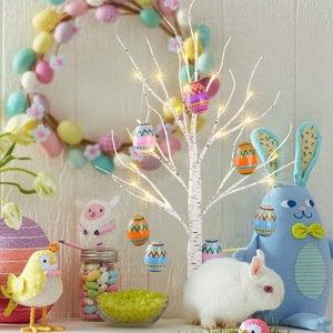 Easter LED Tree With Easter Hanging Eggs | Easter Decoration | Ornaments for Party | Home Decoration