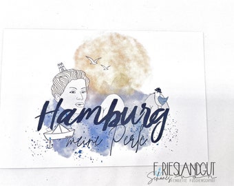 Maritime Postcards Hamburg my pearl