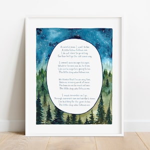 The Little Chap Who Follows Me, Father&#39;s Day Gift from Son, A Little Fellow Follows Me, Art Print for Dad, Perfect Father&#39;s Day Gift