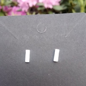 minimalist bar earrings  tiny line earrings line posts
