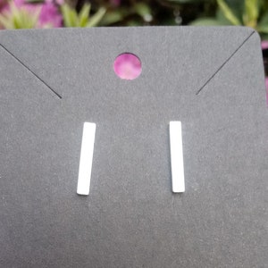 minimalist line earrings, bar earrings, tiny earrings