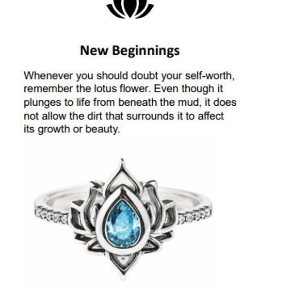 New Beginnings Lotus ring Ships from Michigan