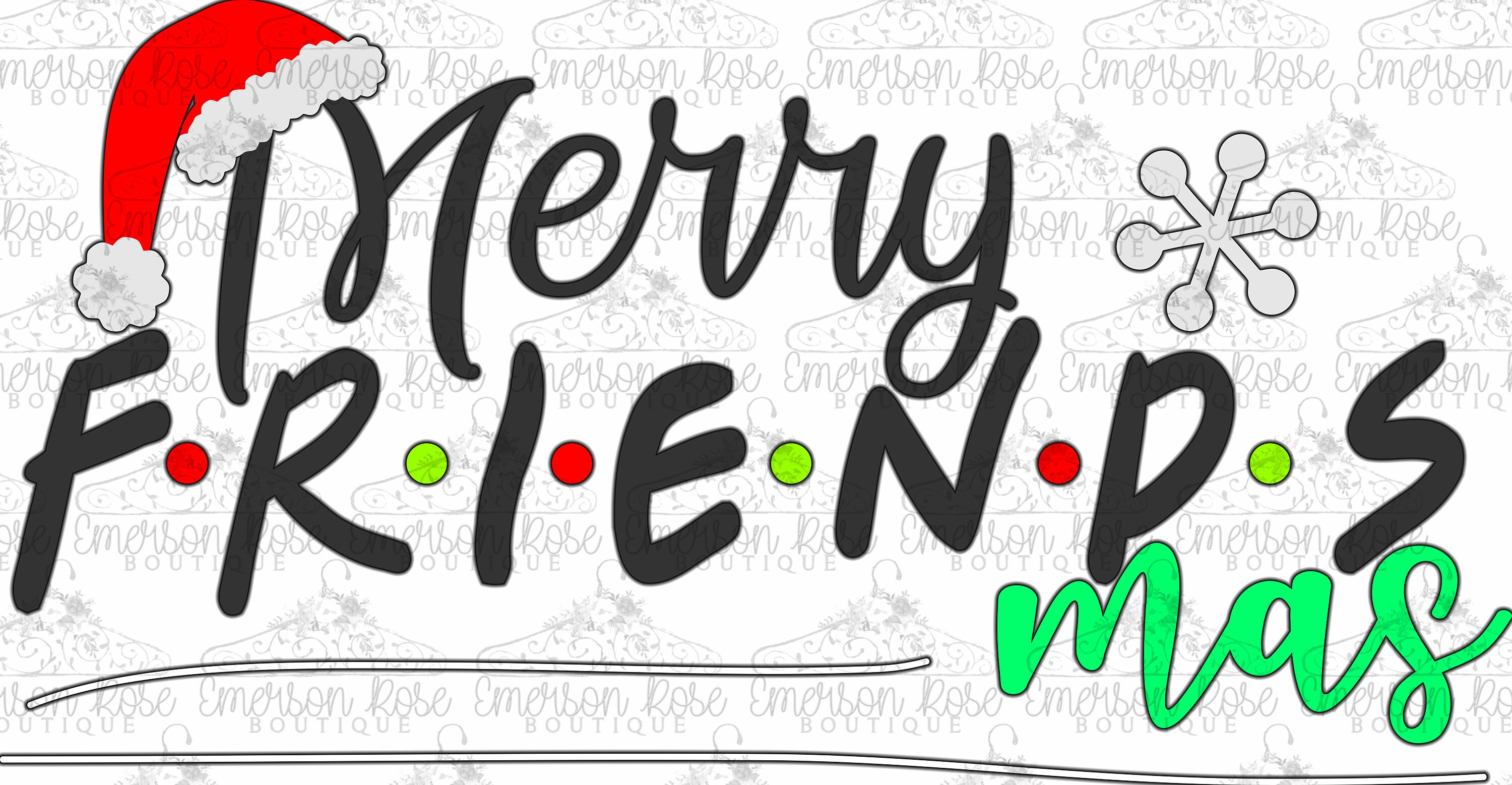 Merry Friendsmas Friends Funny Christmas Image Shirt | Etsy