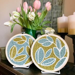 Nybörjarstansnålskit: Laurel Leaf Design, Moss & Blue