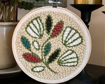 Beginner Punch Needle Kit: Marguerite Floral Design, Oxford oder Lavor Nadelspiel