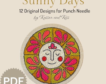 Sunny Days Punch Needle Patterns: 12 Sun Designs (PDF Only)