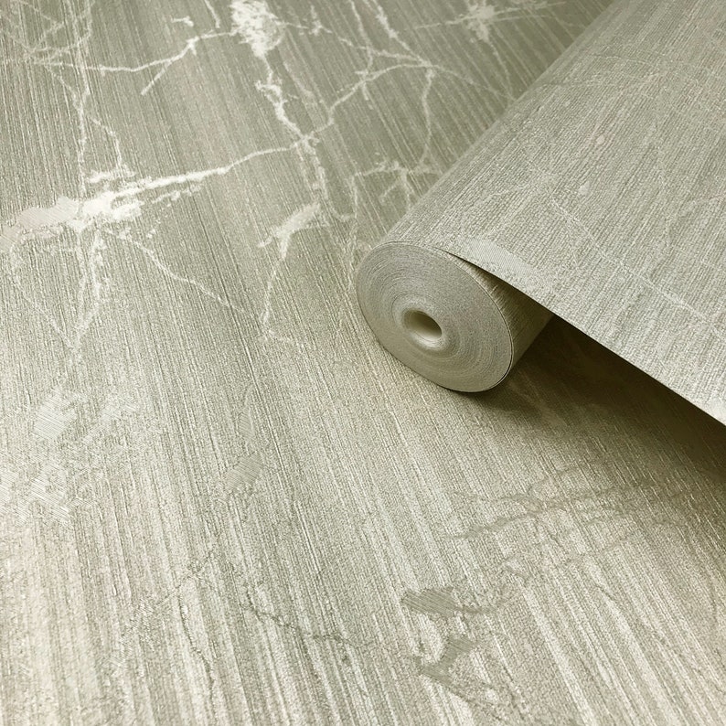 Champagne Gold Brass Textured Vinyl Metallic Wallpaper Modern Etsy