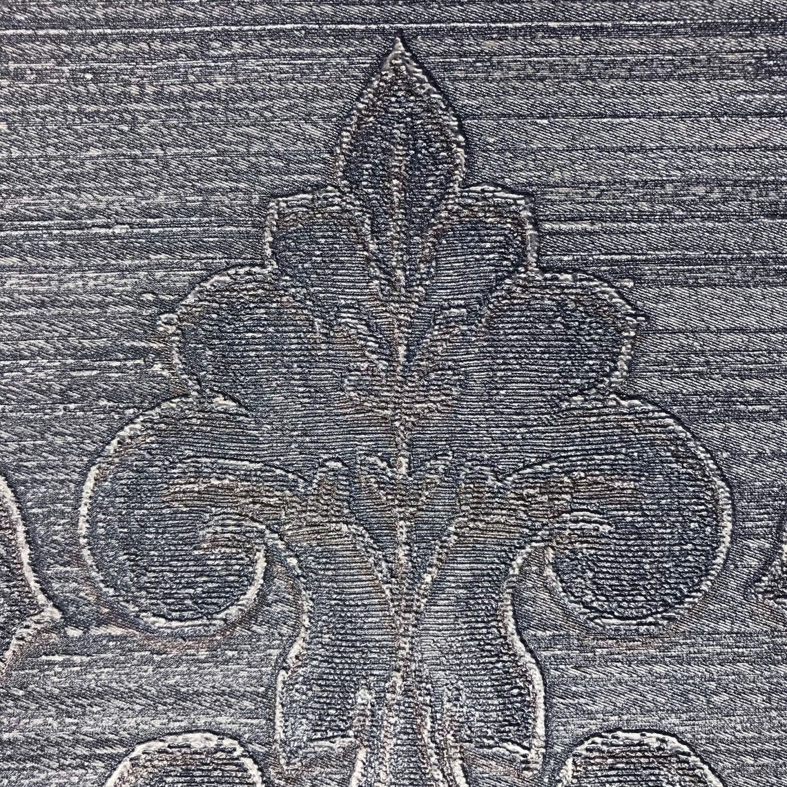 Wall coverings modern embossed Vinyl patterned Wallpaper navy Etsy