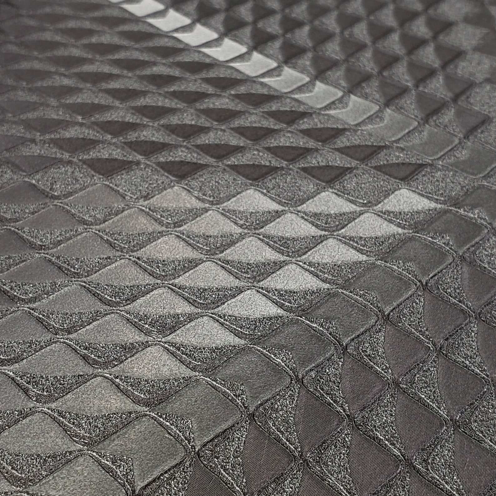 Wallpaper 3D Faux Metal Gunmetal Grey Gray Loft Contemporary Etsy