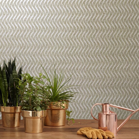 Mica chip stones Brown Modern Natural Wallpaper Vermiculite Lines wall coverings