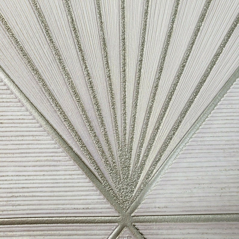 Modern Textured Wallpaper Cream Gold Geometric diamond Etsy