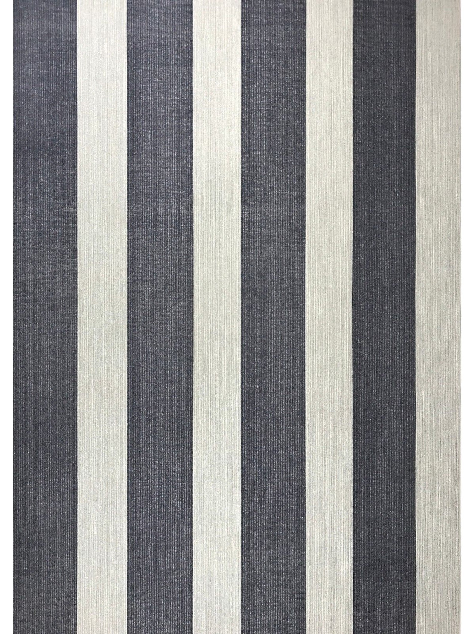 Striped Wallpaper Blue Silver Metallic Textured Flocking Etsy