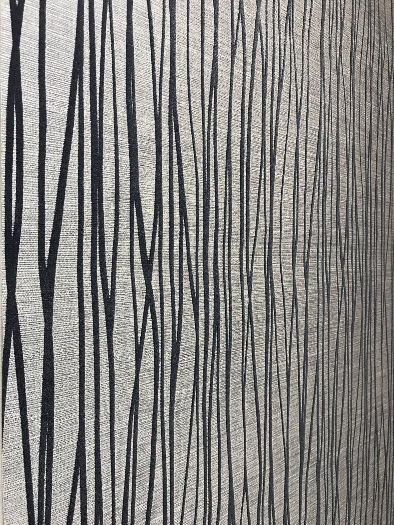 Modern Flocked Wallpaper Roll Blue Silver Textured Flocking Etsy