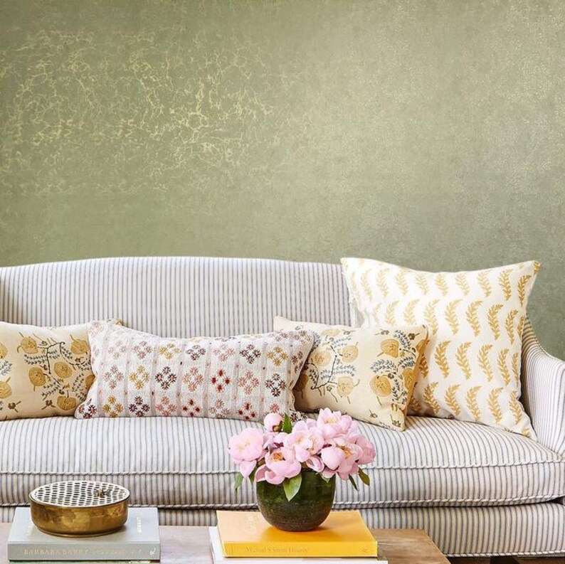 Modern Wallpaper Rolls Gold metallic Cracked Embossed textured Etsy