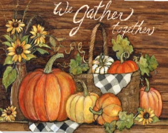 We Gather Together Fall Sign