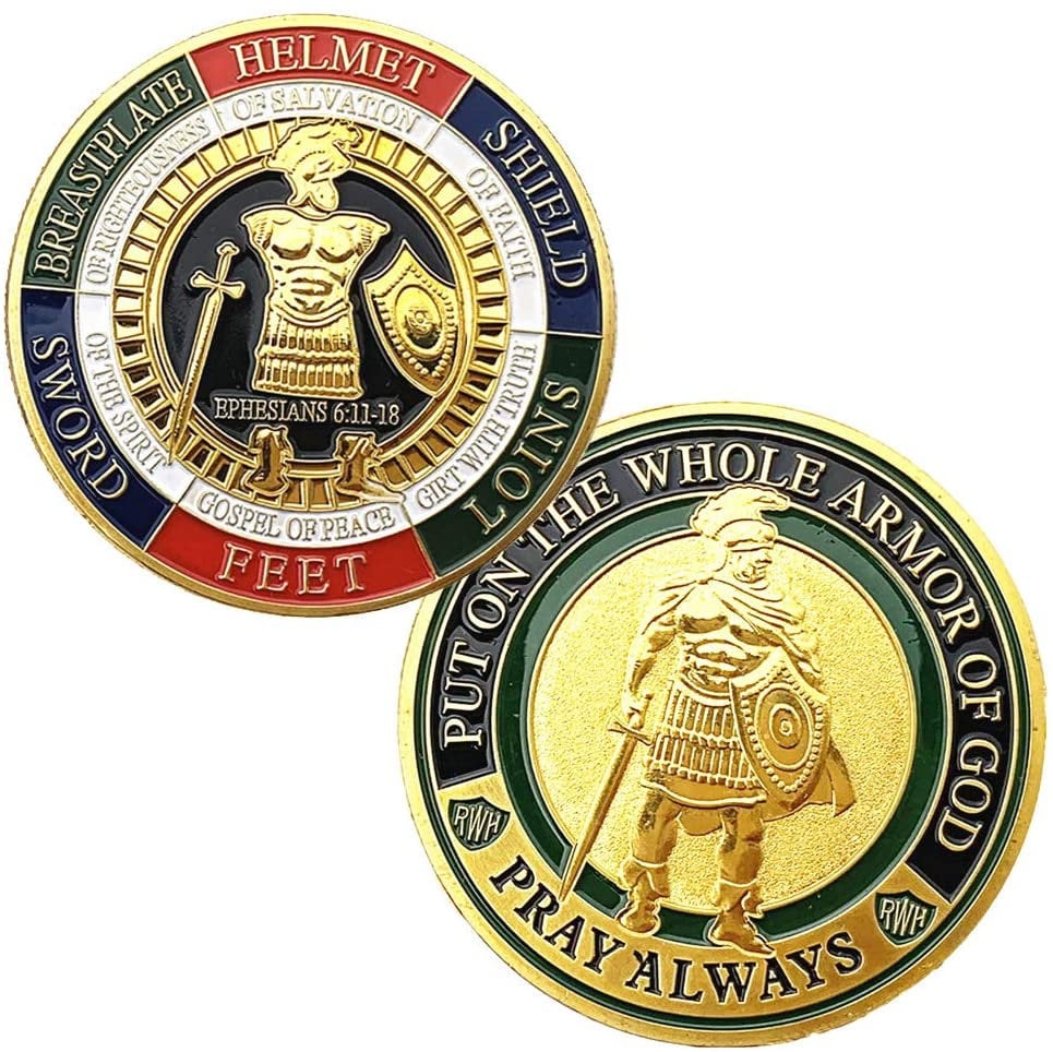 Armor of God Challenge Coin Put on the Whole Armor of God Etsy