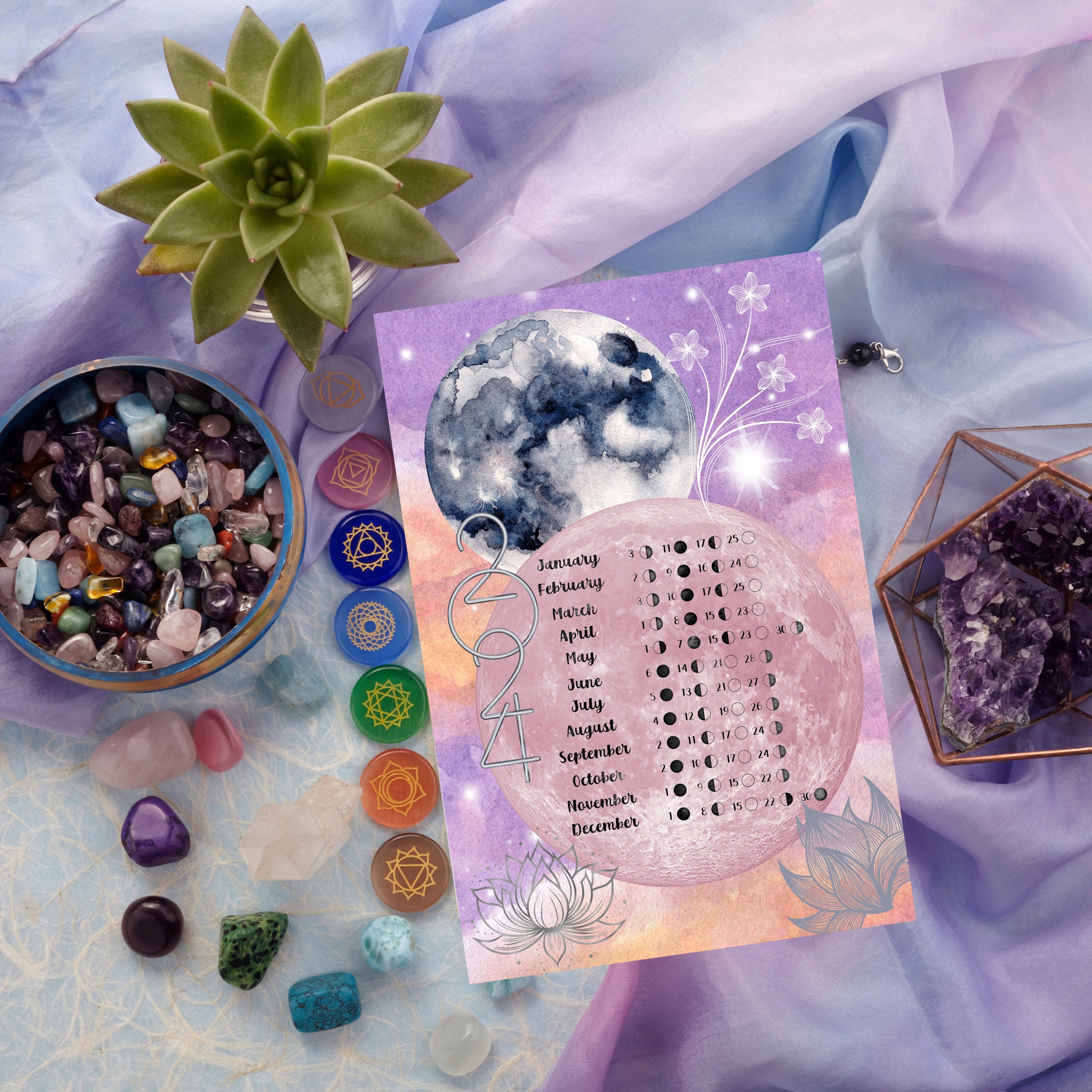 Printable Lunar Calendar Full Moon Calendar 2024 Calendar Moon Phases
