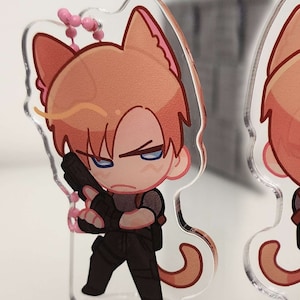 RE:4 Leon Kennedy nekomimi mini acrylic stand + charm