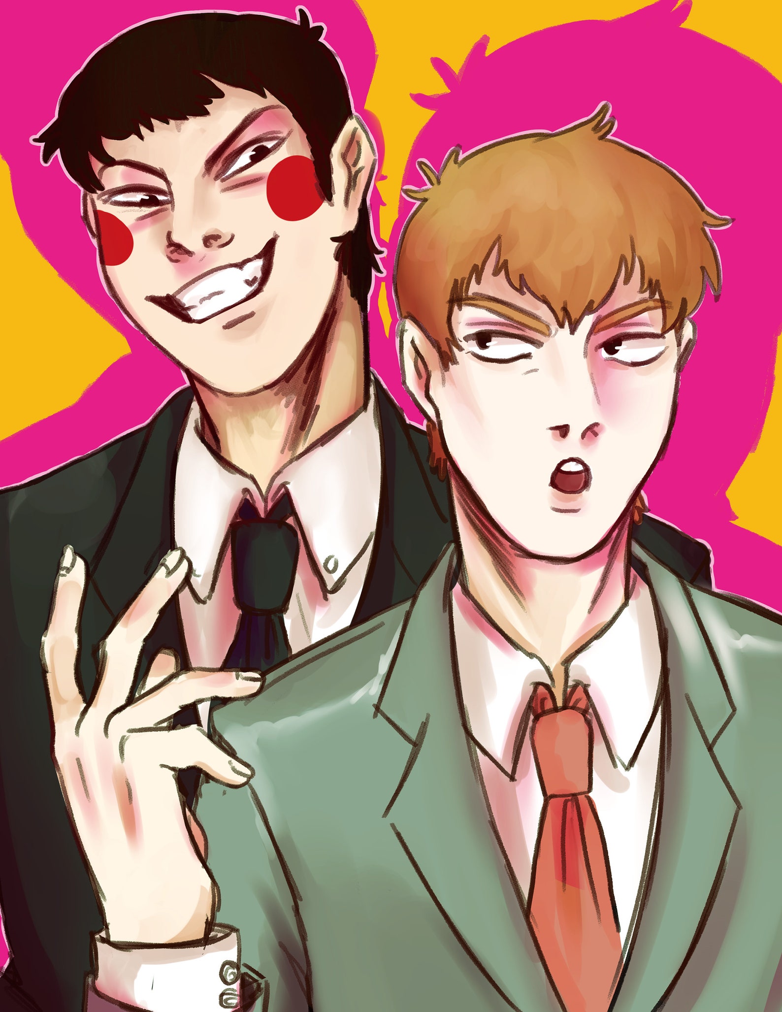 Reigen & Dimple Mob Psycho 100 8x11 Print | Etsy