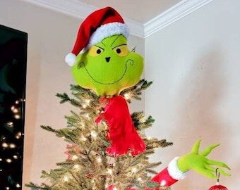 Grinch tree topper