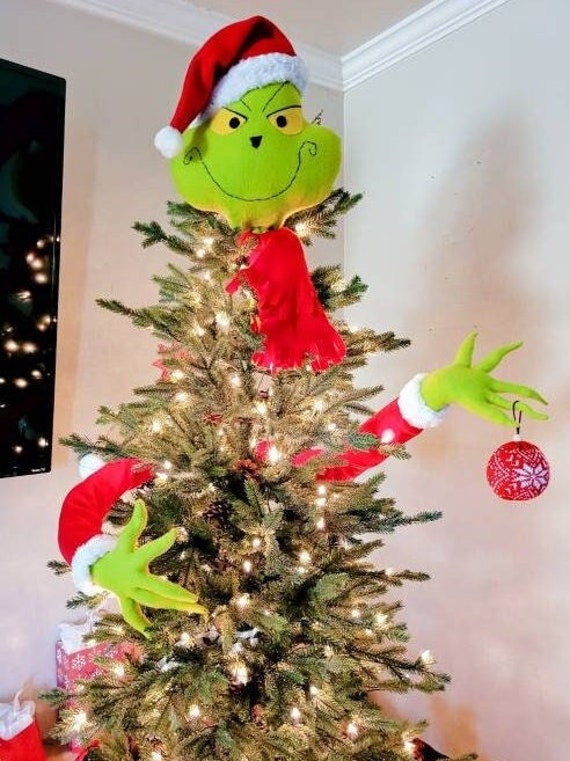 Grinch tree topper