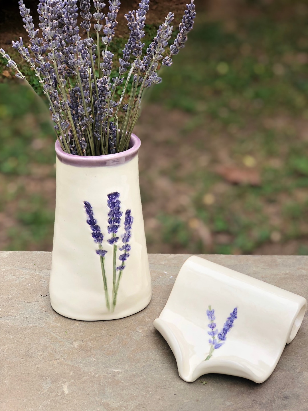 Lavender Ceramic Vase - Etsy