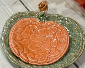 Pumpkins Dish, Fall Pottery