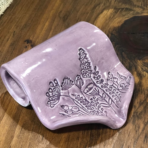 Jabonera con forma de flor silvestre, jabonera autodrenante