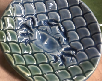 Ceramic Crab Ring Dish, Crab Trinket Dish