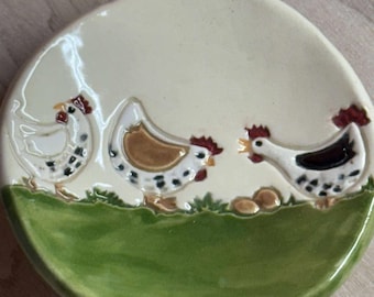 Chickens Trinket Dish, Ring Dish