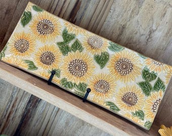 Sunflower Tray, Fall Pottery