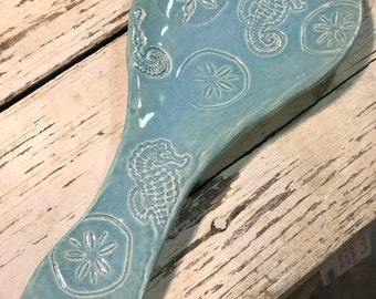 Sea Horse/Sand Dollar Spoon Rest, Sea Life Spoon Rest