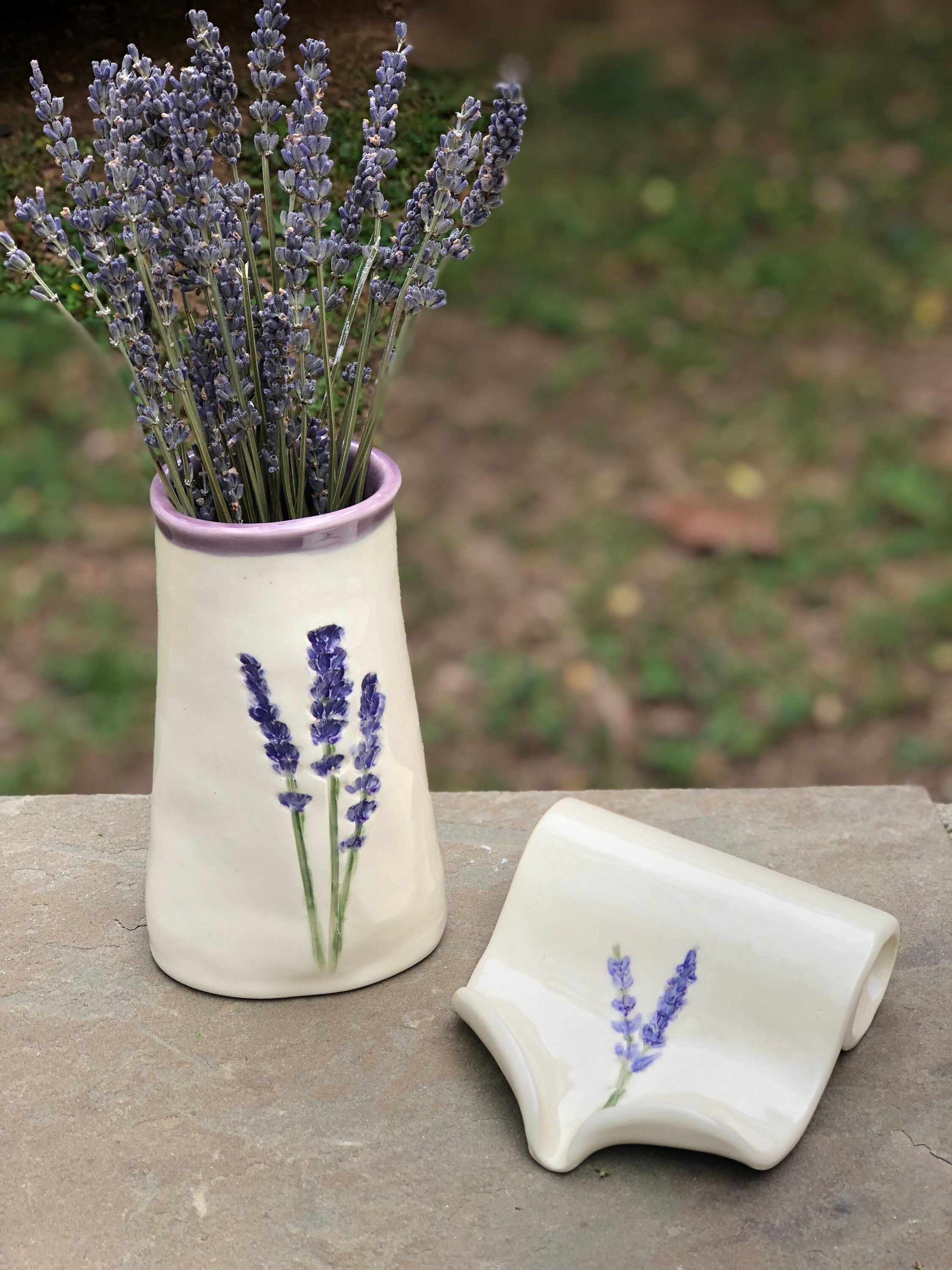 Lavender Ceramic Vase